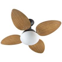 Ventilador De Teto Venti-Delta Jet Preto Com 4 Pás Mogno Linha Decoratica 110V Ventilador De Teto Venti-Delta Jet Preto Com 4 Pás Mogno Linha Decoratica 110V