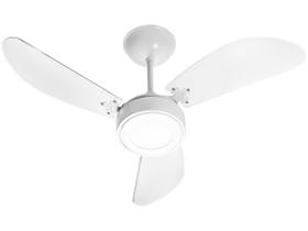 Ventilador De Teto Venti-Delta Linha Led New Light Led 3 Pás Laqueadas Sem Controle Remoto 130W 127V Cor Branco