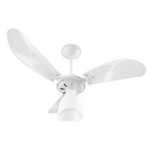 Ventilador De Teto Venti-Delta Linha Litoral New Cristal Light 3 Pás Injetadas Em SAN Sem Controle Remoto 130W 127V Cor Branco