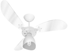 Ventilador De Teto Venti-Delta Linha Litoral New Cristal Light 3 Pás Injetadas Em SAN Sem Controle Remoto 130W 127V Cor Branco