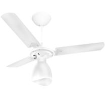 Ventilador de Teto Venti Delta Modelo New Delta Light com 3 Pás Madeira Laqueada em Branco 220v