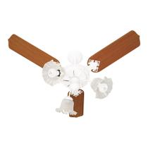 Ventilador De Teto Venti-Delta New Beta Com 3 Pás Mogno / Branco Ventilador De Teto Venti-Delta New Beta Com 3 Pás Mogno / Branco