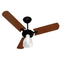 Ventilador De Teto Venti-delta New Delta Light Preto Com 3 Pás Mogno 110v Ventilador De Teto Venti-delta New Delta Light Preto Com 3 Pás Mogno 110v