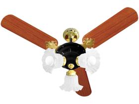 Ventilador De Teto Venti-Delta New Zeta Com 3 Pás Mogno / Preto Ventilador De Teto Venti-Delta New Zeta Com 3 Pás Mogno / Preto