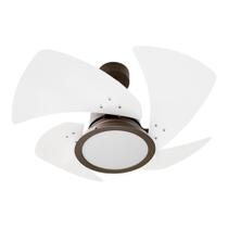 Ventilador De Teto Venti-Delta Tornado Led 4 Pás Marrom/Branco 3000K Luz Amarela 220V