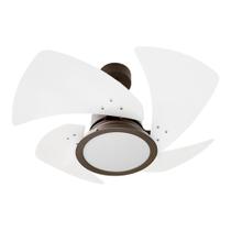 Ventilador De Teto Venti-Delta Tornado Led 4 Pás Marrom/Branco 6000K Luz Branca