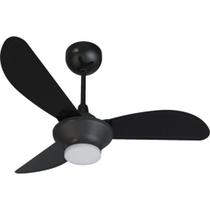 Ventilador de Teto Ventisol 3 Pás Preto Bivolt 30W