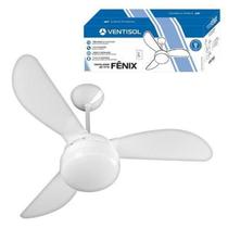 Ventilador De Teto Ventisol Fênix Branco Com 3 Pás