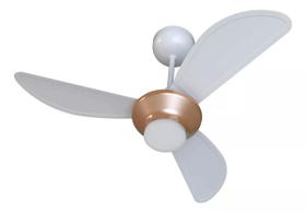 Ventilador De Teto Ventisol Mistral Led Bivolt 3 Pás Bronze/Branco