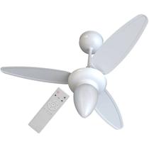 Ventilador de Teto Ventisol Wind Globo Fechado Pás Brancas com Controle Remoto Motor Inverter Bivolt