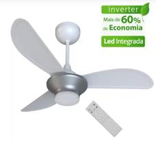 Ventilador de Teto Ventisol Wind Plus Inverter Cinza Silver Controle Remoto Led Integrada - Bivolt