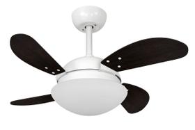 Ventilador de Teto Volare Branco Fosco Fly Mini Tabaco 127V