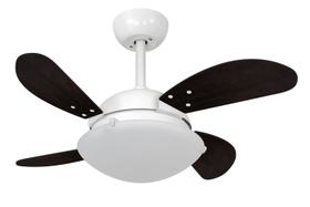 Ventilador de Teto Volare Branco Fosco Mini Fly Tabaco 127V