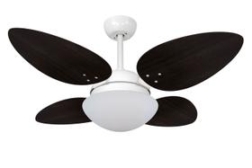 Ventilador de Teto Volare Branco Fosco Pétalo Tabaco 220V