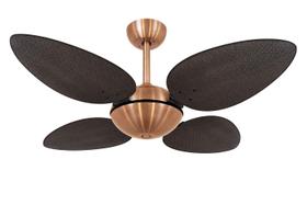 Ventilador de Teto Volare Cobre Pétalo Palmae Tabaco 127V