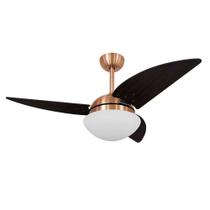 Ventilador De Teto Volare Cobre Vd42 Class 3Pás Tabaco 110V