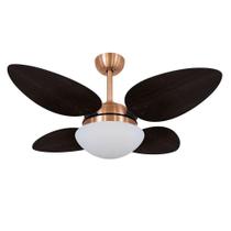 Ventilador De Teto Volare Cobre Vd42 Pétalo 4 Pás 220V