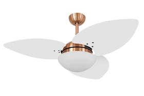 Ventilador de Teto Volare Cobre Vidro Dunamis S3 Branca 127V