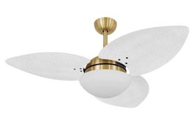 Ventilador de Teto Volare Dourado Dunamis Palmae Branco 127V