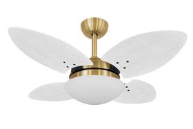 Ventilador de Teto Volare Dourado Mini Pétalo Palmae 127V