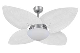 Ventilador De Teto Volare Escovado Dunamis Vidro Palmae 110V