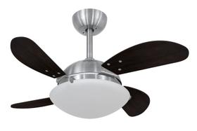 Ventilador de Teto Volare Escovado Fly Mini Tabaco Luxo 127V