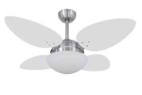 Ventilador de Teto Volare Escovado VD42 Pétalo Branco 127V