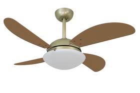 Ventilador de Teto Volare Gold Ouro Velho Fly Natural 220V