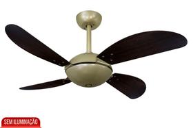 Ventilador de Teto Volare Ouro Velho Fly Office Tabaco 127V