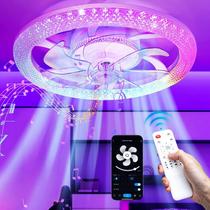 Ventilador de teto Vookea 20" Low Profile LED RGB+BLT Control Ventilador de teto Vookea 20" Low Profile LED RGB+BLT Control
