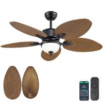 Ventilador de teto Wiviniya Tropical de 50 polegadas com controle remoto de luzes