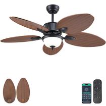 Ventilador de teto Wiviniya Tropical de 50 polegadas com luzes e controle remoto