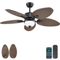 Ventilador de teto Wiviniya Tropical de 50 polegadas com luzes e controle remoto