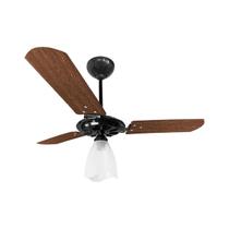Ventilador de Teto Yris Preto/Mogno 3 Pás 220V Ventex