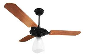 Ventilador de Teto Yris Ventex Preto/Mogno Ventilador de Teto Yris Ventex Preto/Mogno