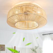 Ventilador de teto Zheshirui 51 cm Boho Rattan, controle remoto de 6 velocidades Ventilador de teto Zheshirui 51 cm Boho Rattan, controle remoto de 6 velocidades