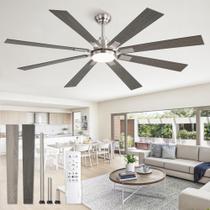 Ventilador de Teto ZMISHIBO 165 cm com Luz e Controle Remoto 6 Velocidades