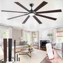 Ventilador de Teto ZMISHIBO 80" 8 Pás Dupla Face com Controle Remoto 3CCT