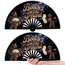Ventilador dobrável AYTHSRIC 33 cm In Line Dance Popping Fans (2 unidades)