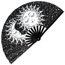 Ventilador dobrável GloFX Sun & Moon Design Rave Music Festival