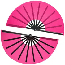 Ventilador dobrável Maitys Large Nylon Pink Chinese Kung Fu