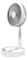 Ventilador Dobrável Portátil De Mesa Silencioso Articulado Led Base Giratória Recarregável USB