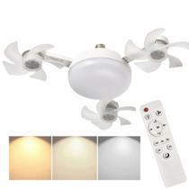 Ventilador Drone Lampada Teto Controle Remoto Iluminaçao Vento 3 Niveis Ajustavel Silencioso Sala Estar Quarto Casa
