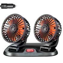 Ventilador Duplo 24V Automotivo Carro Caminhao Carreta Painel 2 Velocidades Calor Verao Sol Vento Dias Quentes Ventilador Duplo 24V Automotivo Carro Caminhao Carreta Painel 2 Velocidades Calor Verao Sol Vento Dias Quentes
