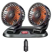 Ventilador Duplo 24V Caminhao Carreta Painel 2 Velocidades Calor Verao Sol Vento Dias Quentes