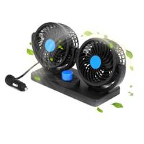 Ventilador Duplo Alto Fluxo de Ar Automotivo Carro Caminhão Veiculos 12V - EMB-UTILIT