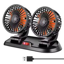 Ventilador Duplo Mesa Usb Escritorio Carro Escrivaninha Estudos 2 Velocidades Verao Calor Sol Dias Quentes