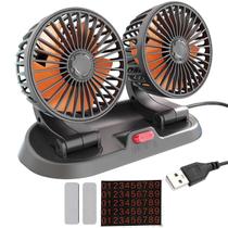 Ventilador Duplo Mesa USB Escritorio Escrivaninha Carro Home Office Estudos Verao Calor Sol Dias Quentes 2 Velocidades Ventilador Duplo Mesa USB Escritorio Escrivaninha Carro Home Office Estudos Verao Calor Sol Dias Quentes 2 Velocidades