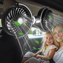 Ventilador duplo no banco traseiro do carro HUENLYEL para crianças com configurações de 3 velocidades Ventilador duplo no banco traseiro do carro HUENLYEL para crianças com configurações de 3 velocidades