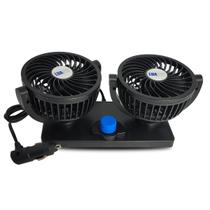 Ventilador Duplo Portátil Automotivo 12V Para Carro Caminhão Motorista - Luatek